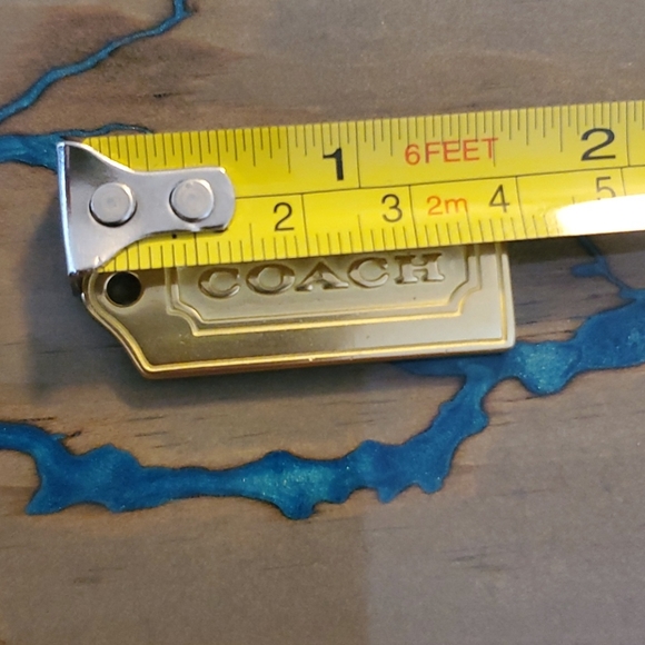 Coach Gold Toned Puffy Medal Hangtag - Picture 6 of 7